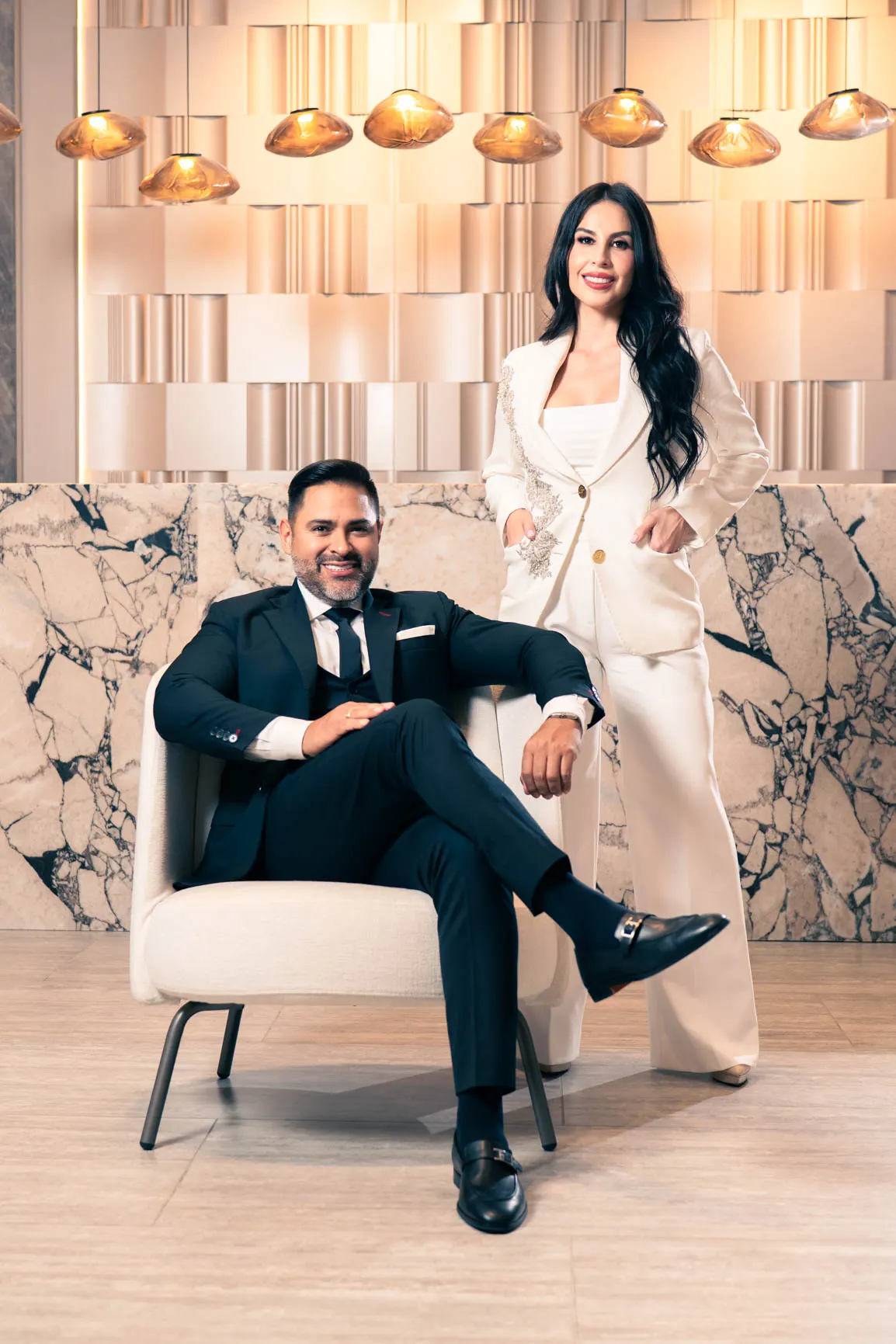 Felipe Batista and Diana Betancourt, founders of B&B Real Estate